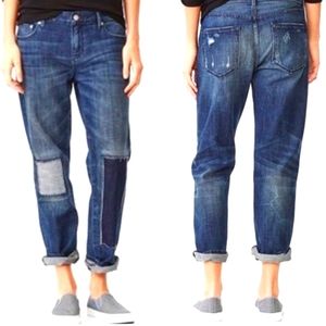 GAP 1969 Sexy Boyfriend Patchwork Straight Leg Jeans (Size 30R)